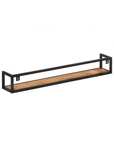 Mensole a Muro 2 pz 120 cm in Legno di Mango Grezzo