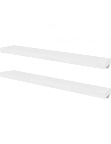 Mensole a Parete 4 pz Bianche 100 cm