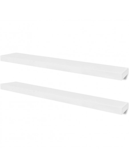 Mensole a Parete 4 pz Bianche 100 cm
