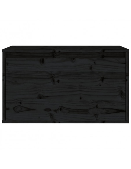 Pensile Nero 60x30x35 cm in Legno Massello di Pino