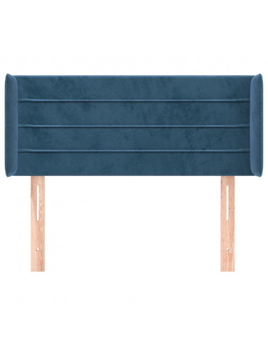 Testiera ad Orecchio Blu Scuro 93x16x78/88 cm in Velluto