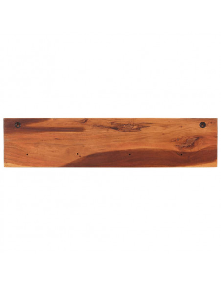 Mensole da Parete 2 pz 112x20x26 cm in Legno Massello di Acacia