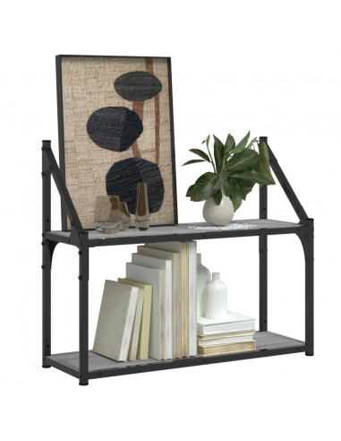 Scaffale Parete 2 Ripiani Grigio Sonoma 60x21x51 cm Multistrato
