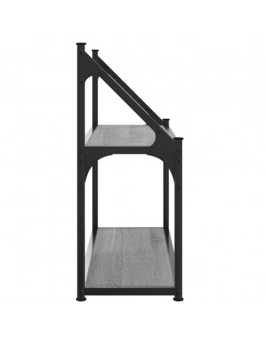 Scaffale Parete 2 Ripiani Grigio Sonoma 60x21x51 cm Multistrato