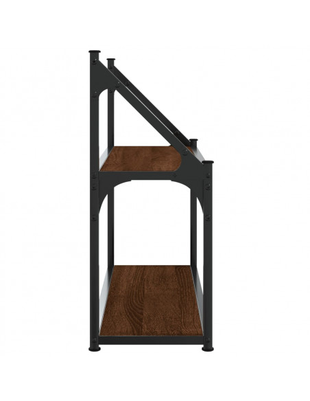 Scaffale Parete 2 Ripiani Rovere Marrone 60x21x51cm Multistrato