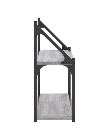 Scaffale Parete 2 Ripiani Grigio Sonoma 80x21x51 cm Multistrato