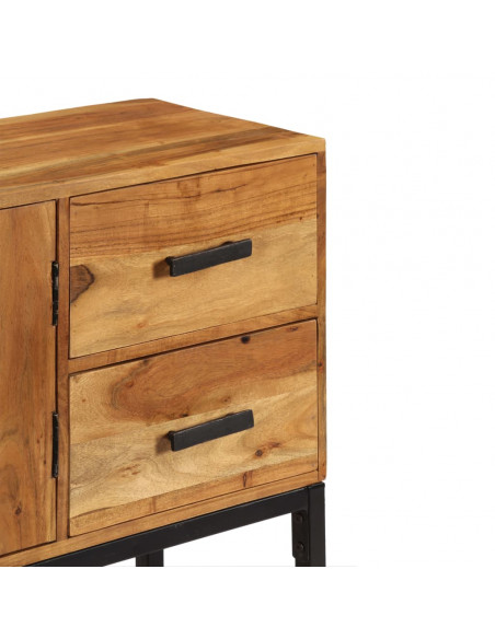 Credenza Marrone 110x30x70 cm in Legno Massello di Acacia