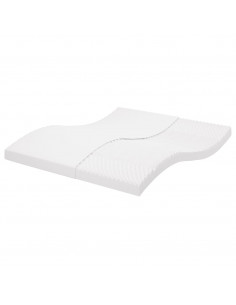 Materasso in Schiuma Bianco 160x210 cm 7 Zone Durezza 20 ILD 2