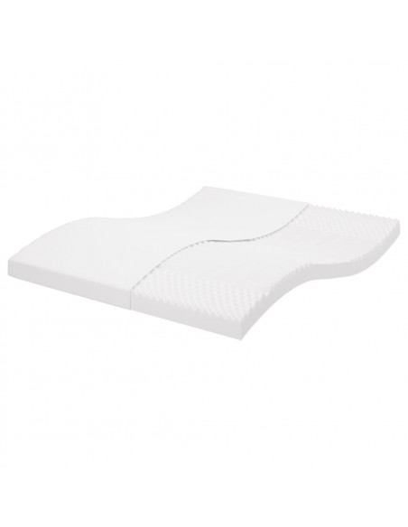 Materasso in Schiuma Bianco 200x210 cm 7 Zone Durezza 20 ILD