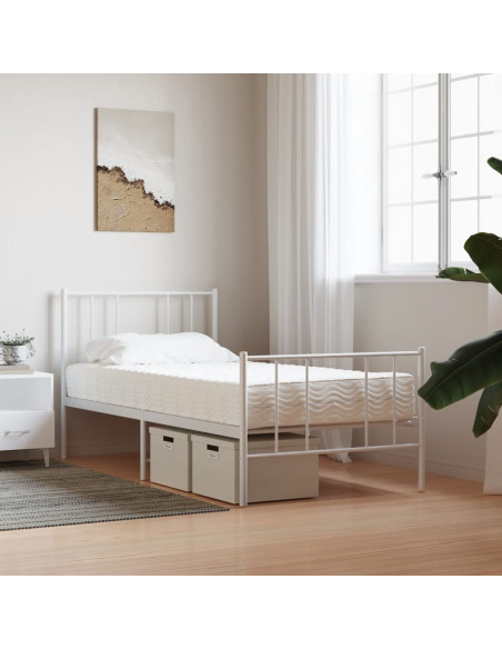 Materasso in Schiuma Bianco 90x220 cm Durezza H2 H3