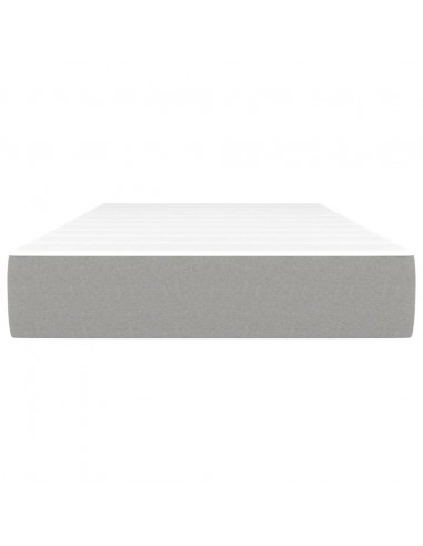 Materasso Molle Insacchettate Grigio Chiaro 120x190x20 Tessuto