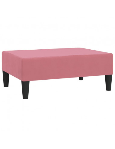 Poggiapiedi Rosa 78x56x32 cm in Velluto