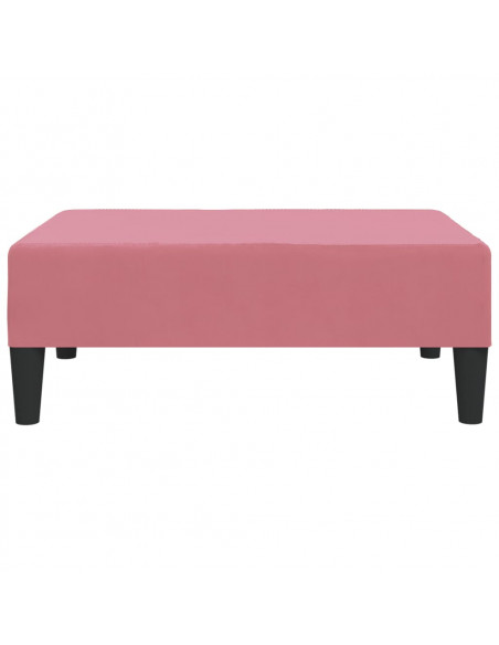 Poggiapiedi Rosa 78x56x32 cm in Velluto