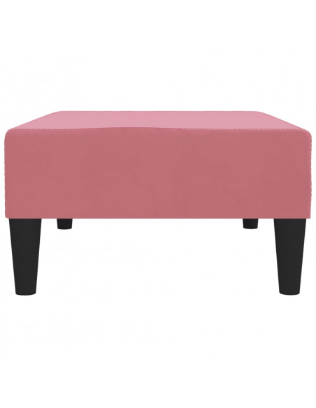 Poggiapiedi Rosa 78x56x32 cm in Velluto