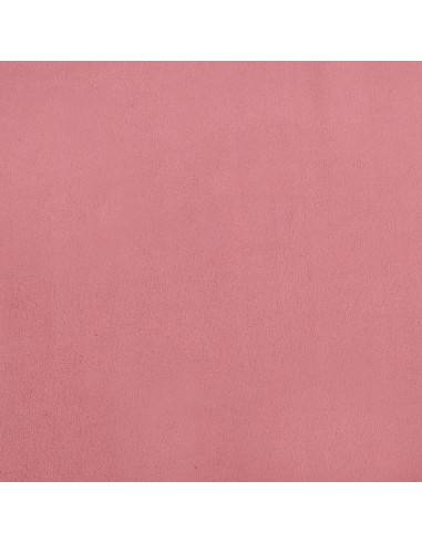 Poggiapiedi Rosa 78x56x32 cm in Velluto