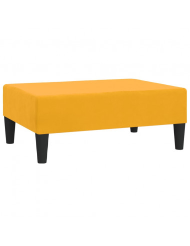 Poggiapiedi Giallo 78x56x32 cm in Velluto