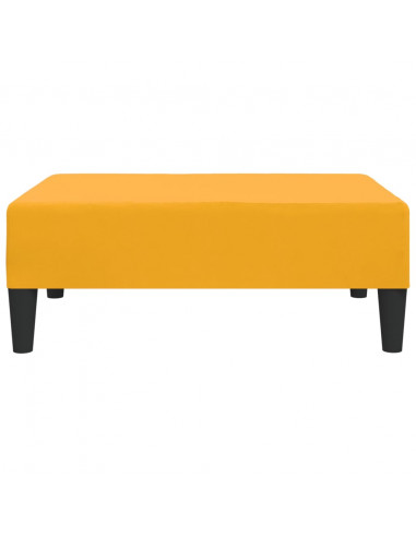 Poggiapiedi Giallo 78x56x32 cm in Velluto