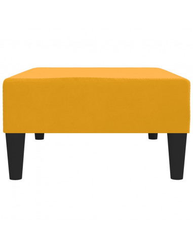 Poggiapiedi Giallo 78x56x32 cm in Velluto