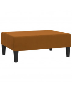Poggiapiedi Marrone 78x56x32 cm in Velluto 2