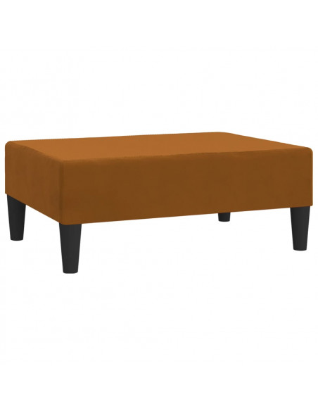 Poggiapiedi Marrone 78x56x32 cm in Velluto