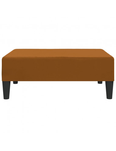 Poggiapiedi Marrone 78x56x32 cm in Velluto