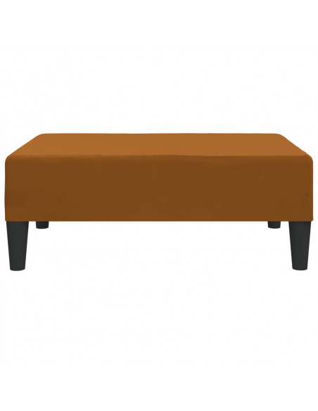 Poggiapiedi Marrone 78x56x32 cm in Velluto