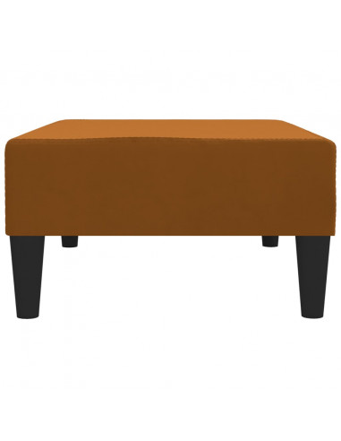 Poggiapiedi Marrone 78x56x32 cm in Velluto