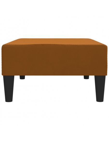 Poggiapiedi Marrone 78x56x32 cm in Velluto