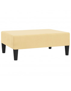 Poggiapiedi Crema 78x56x32 cm in Velluto 2