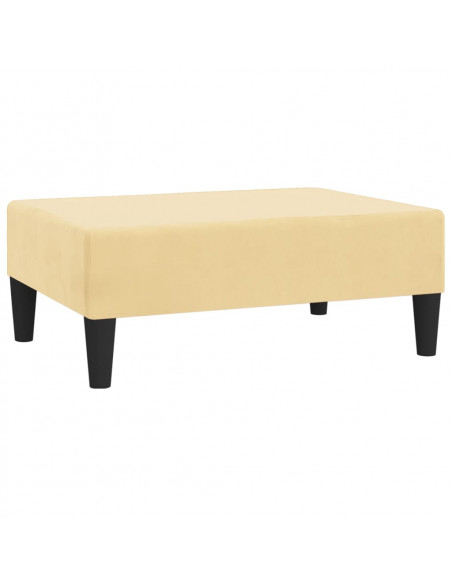Poggiapiedi Crema 78x56x32 cm in Velluto