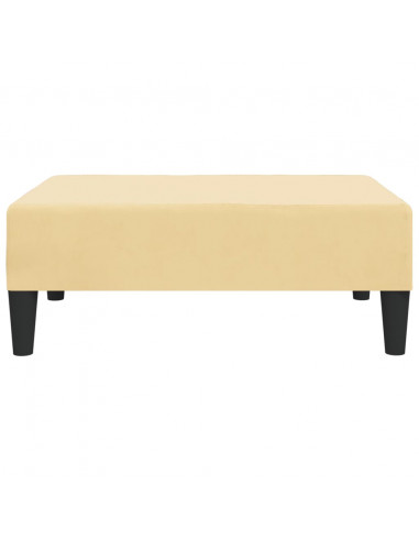 Poggiapiedi Crema 78x56x32 cm in Velluto