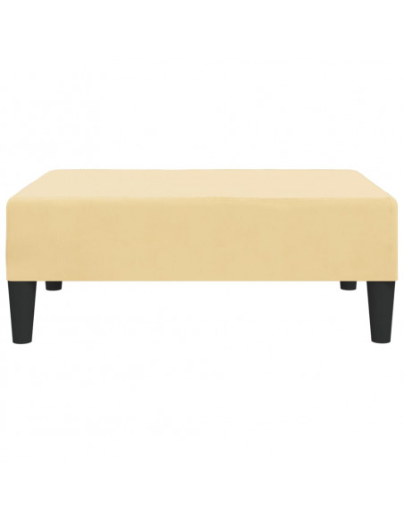 Poggiapiedi Crema 78x56x32 cm in Velluto