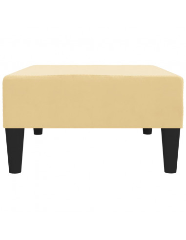 Poggiapiedi Crema 78x56x32 cm in Velluto