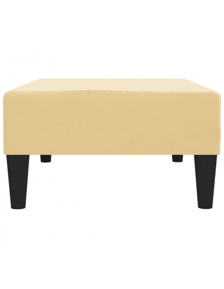 Poggiapiedi Crema 78x56x32 cm in Velluto