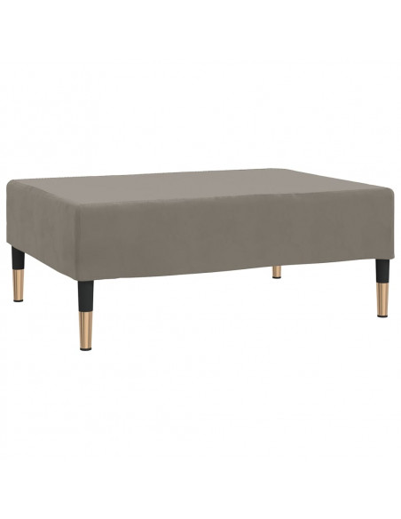 Poggiapiedi Grigio Chiaro 78x56x32 cm in Velluto