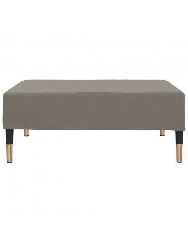 Poggiapiedi Grigio Chiaro 78x56x32 cm in Velluto