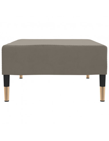 Poggiapiedi Grigio Chiaro 78x56x32 cm in Velluto