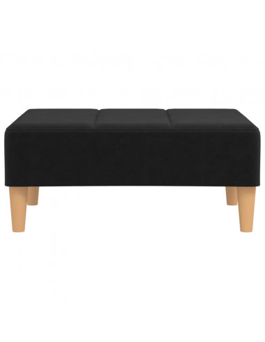 Poggiapiedi Nero 78x56x32 cm in Tessuto