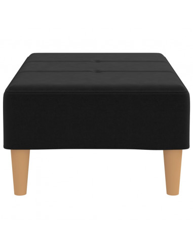 Poggiapiedi Nero 78x56x32 cm in Tessuto