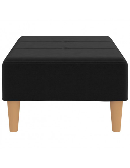 Poggiapiedi Nero 78x56x32 cm in Tessuto