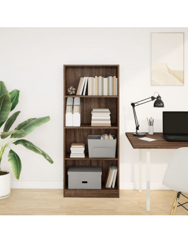 Libreria Rovere Marrone 60x24x143 cm in Legno Multistrato