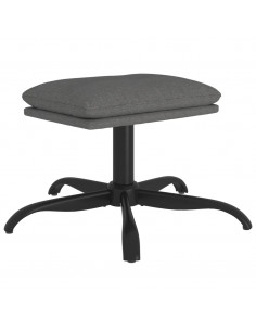 Poggiapiedi Grigio Chiaro 60x60x36 cm in Tessuto 2