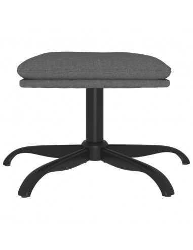 Poggiapiedi Grigio Chiaro 60x60x36 cm in Tessuto