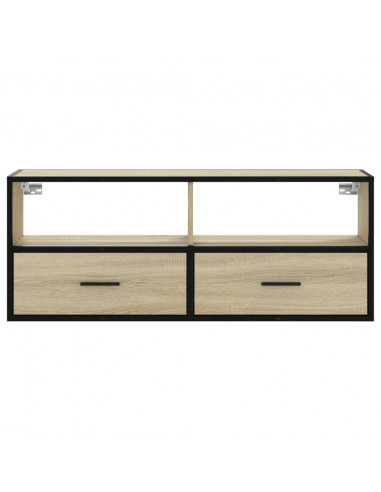 Mobile TV Rovere Sonoma 100x31x39,5cm Legno Multistrato Metallo