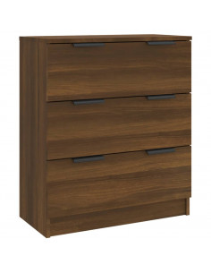 Credenza Rovere Marrone 60x30x70 cm in Legno Multistrato 2