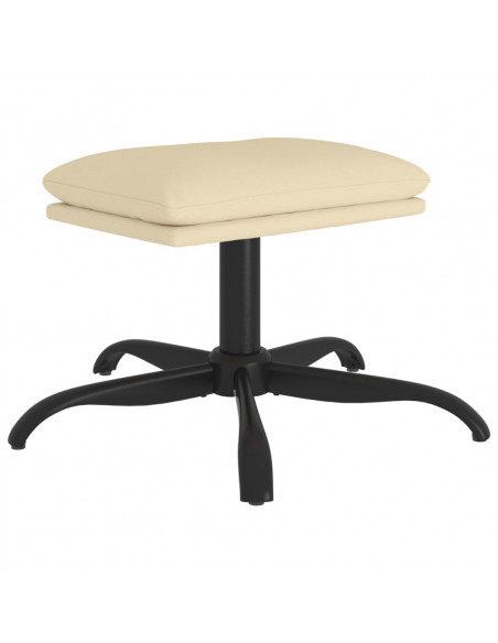 Poggiapiedi Crema 60x60x36 cm in Tessuto