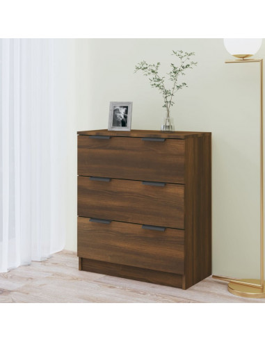 Credenza Rovere Marrone 60x30x70 cm in Legno Multistrato