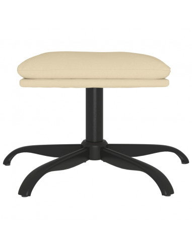 Poggiapiedi Crema 60x60x36 cm in Tessuto