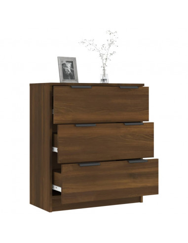 Credenza Rovere Marrone 60x30x70 cm in Legno Multistrato