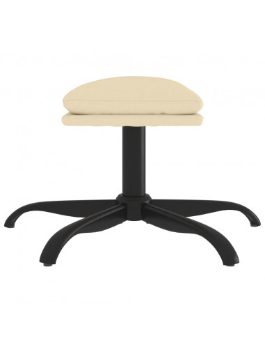 Poggiapiedi Crema 60x60x36 cm in Tessuto